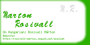 marton rosivall business card